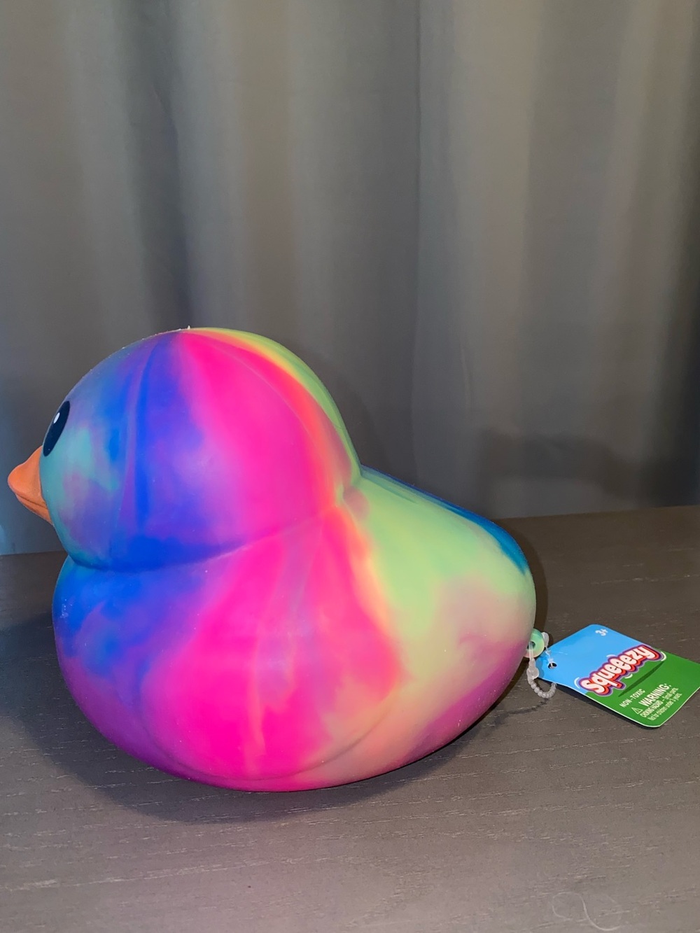NWT Authentic Squeeezy Tie Dye Duck Squishy